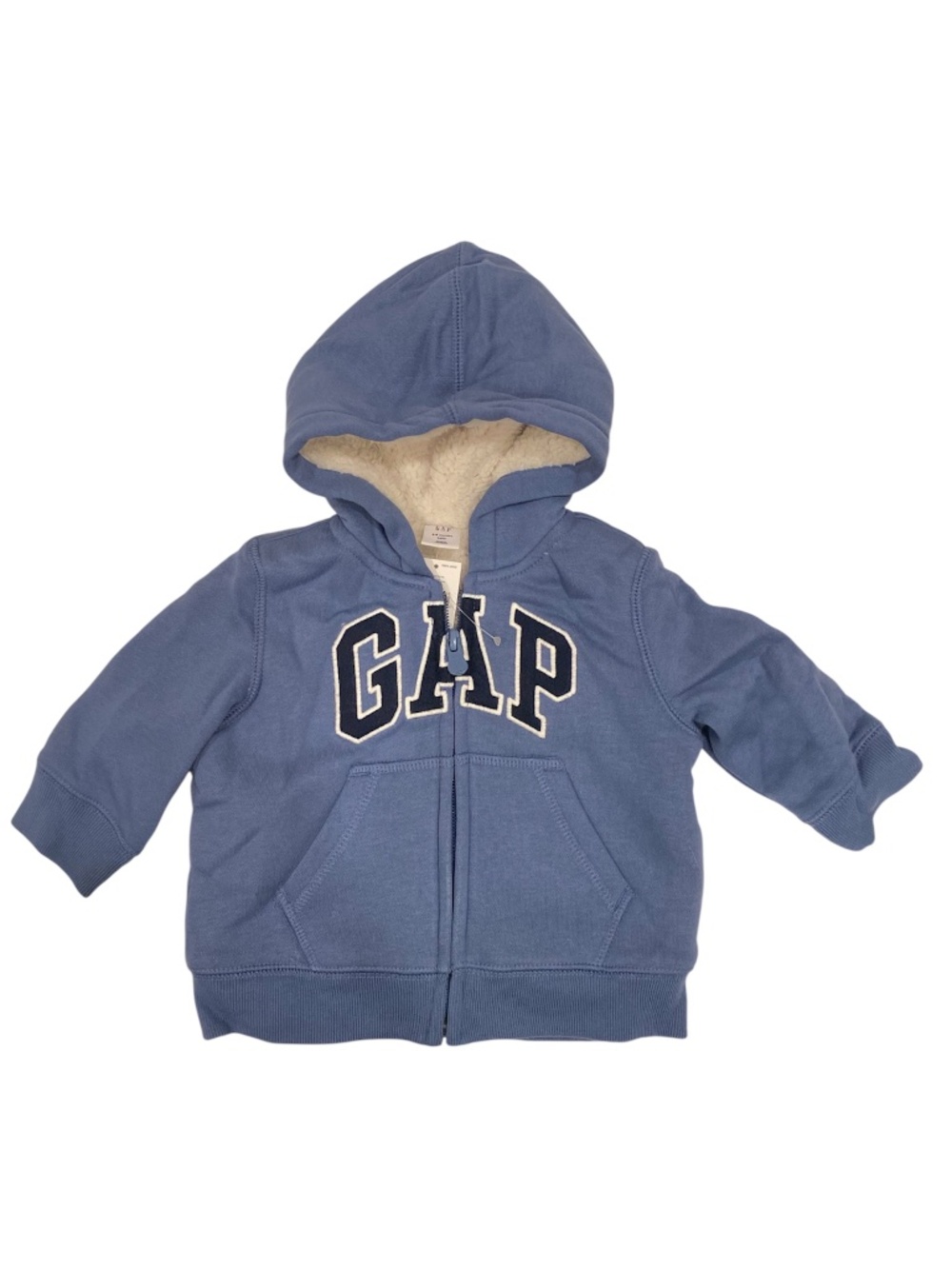 Baby Gap (NEW) Baby Boys' Logo Sherpa- Lined Zip Hoodie Size 3-6 Months